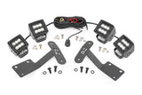 Rough Country - LED Light Kit - Ditch Mount - Dual 2 In. Black Pairs - Flood - Toyota Tundra (14-21)