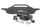 Rough Country - Front Bumper - Hybrid - 20 In. Blk LED - 12000-Lb Winch Syn - Toyota Tacoma (16-23)