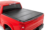 Rough Country - Hard Tri-Fold Flip Up Bed Cover - 6'7 In. Bed - Chevy/GMC Sierra/Silverado 1500 (19-25)