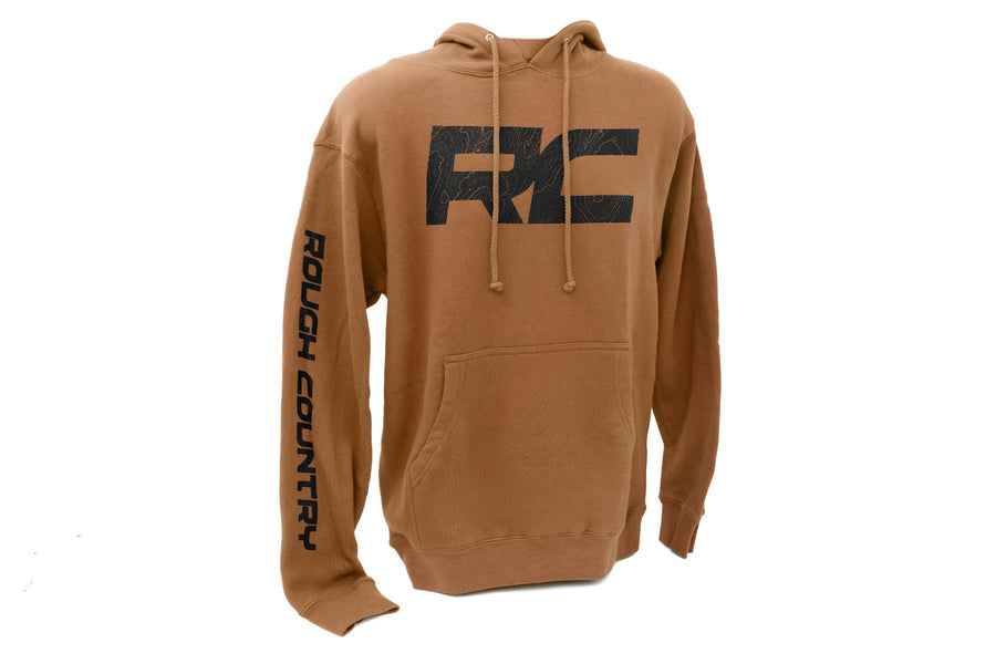Rough Country - Rough Country Hoodie - RC Topographical Sleeve - Saddle - XL