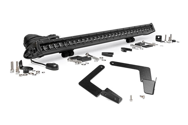 Rough Country - LED Light Kit - Lower Grille Mount - 30 In. Black Single Row - Toyota Tacoma (16-23)