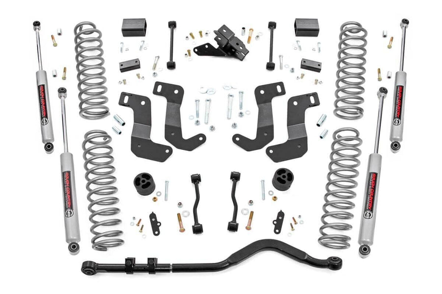Rough Country - 3.5 Inch Lift Kit - C/A Drop - 4-Door - Jeep Wrangler Unlimited 4WD (18-23)