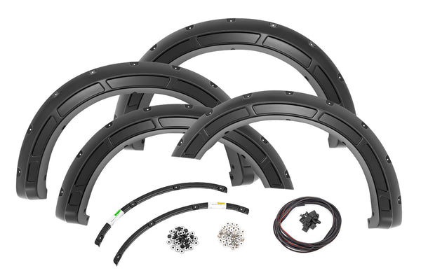 Rough Country - Defender Pocket Fender Flares - YZ Oxford White - Ford F-250/F-350 Super Duty (23-25)