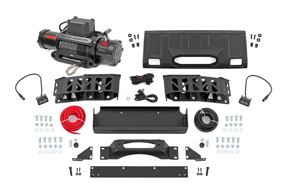 Rough Country - FXS Hidden Winch Mount - White SAE - PRO1200S - Toyota Land Cruiser (24-26) - 10749