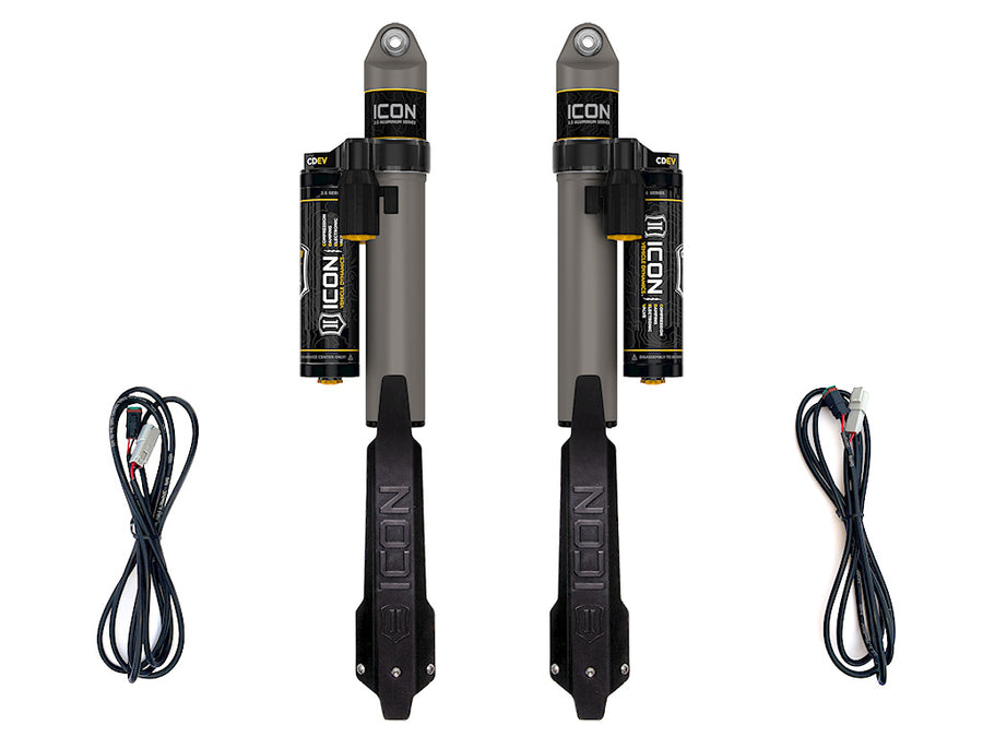 ICON 2020-2023 Jeep Gladiator 1.5" Lift Rear V.S. 2.5 Aluminum Series Shock Absorbers Piggyback Reservoir W/ CDEV Pair