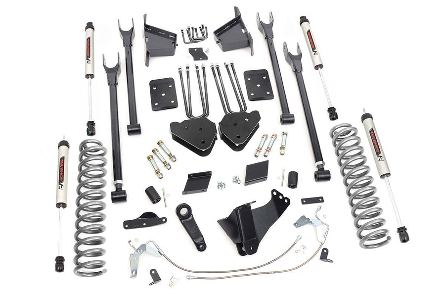 Rough Country - 6 Inch Lift Kit - 4-Link - No OVLD - V2 - Ford F-250 Super Duty 4WD (11-14)