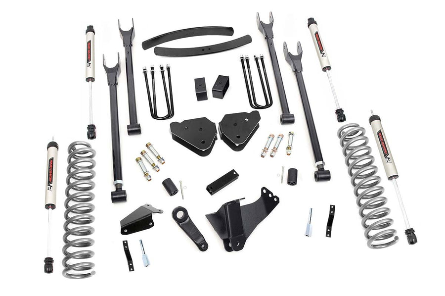Rough Country - 6 Inch Lift Kit - Gas - 4 Link - No OVLDS - V2 - Ford F-250/F-350 Super Duty (05-07)