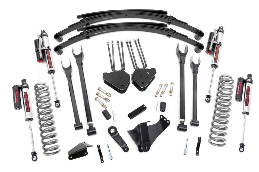 Rough Country - 6 Inch Lift Kit - Diesel - 4 Link - RR Spring - Vertex - Ford F-250/F-350 Super Duty (05-07)