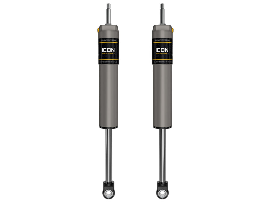ICON 2023-2025 Ford F-250/F-350 Super Duty 4WD 4.5” Lift Front V.S. 2.5 Aluminum Series Shock Absorbers Internal Reservoir Pair