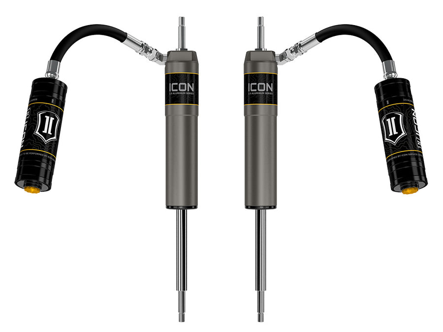 ICON 1997-2023 Nissan Patrol Y61 0-2.5" Lift Front V.S. 2.5 Aluminum Series Shock Absorbers Remote Reservoir Pair