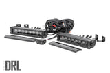 Rough Country - 8 Inch Black Series LED Light Bar - Single Row - Cool White DRL - Pair