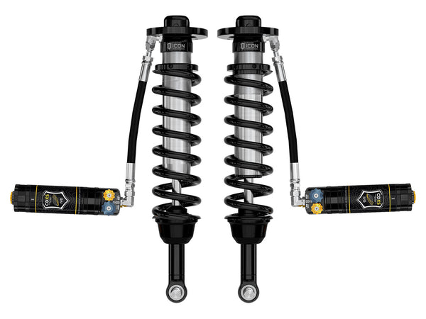 ICON 2021-2025 Ford F-150 4WD 2.75-3.5" Lift Front V.S. 2.5 Series Coilover Kit Remote Reservoir W/ CDXS Pair