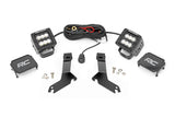 Rough Country - LED Light Kit - Ditch Mount - 2 In. Black Pair - Flood - Chevy Silverado 1500 (99-06)/Tahoe (00-06)