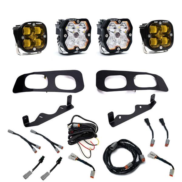 Ford Super Duty (23-26)  Dual Fog Pocket Kit  Squadron Sport/SAE 2.0  Baja Amber  SAE/Sport