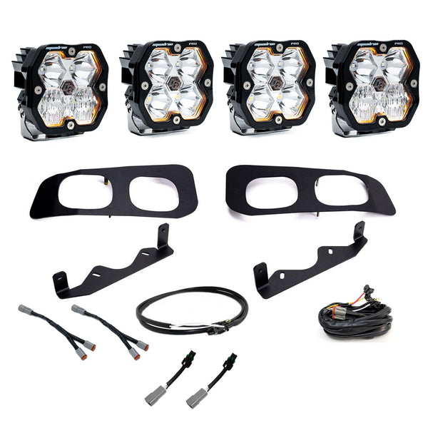 Ford Super Duty (23-26)  Dual Fog Pocket Kit Upfitter  Squadron Pro 2.0  Clear  Multi Patterns