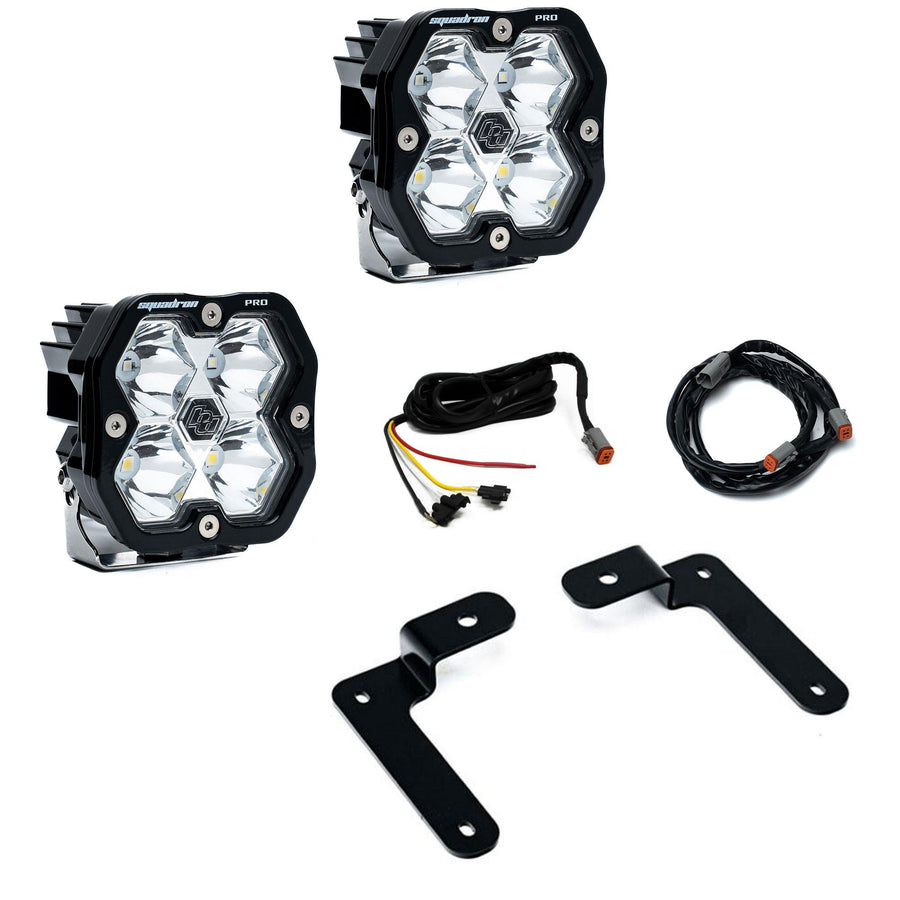 2018-2026 Jeep JL/JT  20-26 Gladiator  A-Pillar Pro Kit W/Upfitter  Squadron Pro 2.0  Clear  Spot