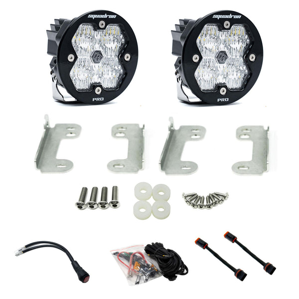 2018-2026 Jeep JL/JT  20-26 Gladiator  Fog Pocket Kit; OE Sahara Bumper  Squadron-R Pro 2.0  Clear  WC