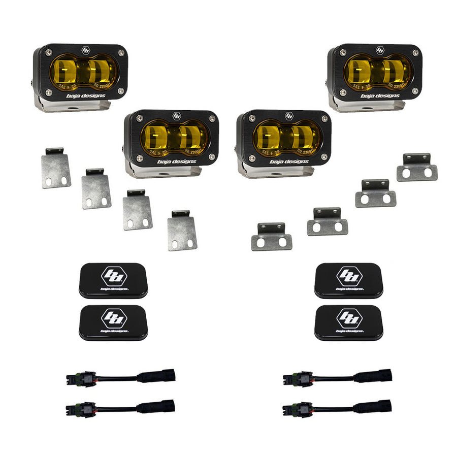S2 SAE Amber Fog Pocket Kits - Ford '21-26 F-150 Raptor  '24-26 F-150 Raptor 37/R