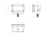 S2 Sport Black LED Light Pod Pair (Wide Cornering; Baja Amber)