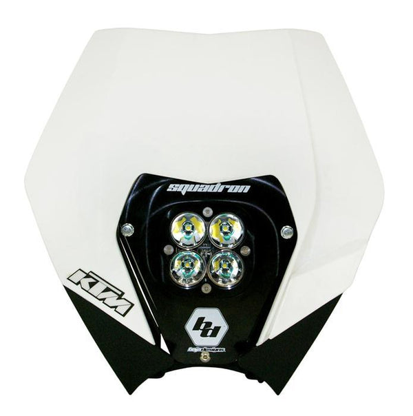 Squadron Sport (A/C) Headlight Kit W/ Shell - '08-09 200 XC; '08-12 200 XC-W/250 SX/XC; '08-10 250 XC-F/XCF-W; '08-12 250 XC-W/300 XC/XC-W; '09-11 400 XC-W; '08-11 450 EXC-R; '08-12 450 XC-F/W; '08-11 530 EXC-R/XC-W (Driving/Combo; Clear)