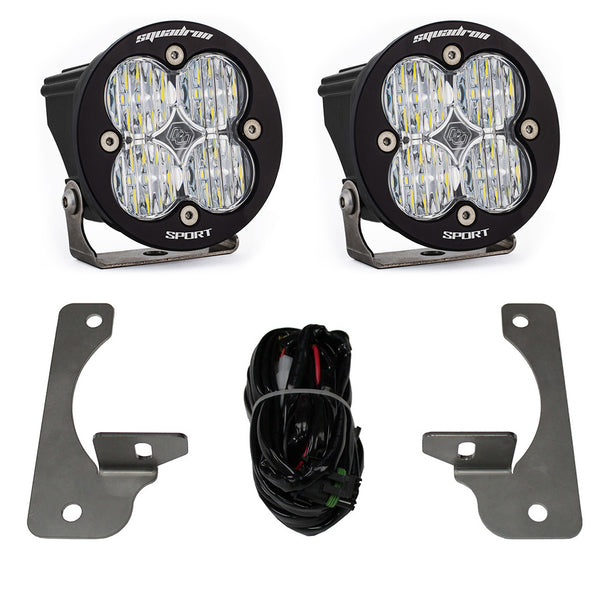 Squadron-R Sport Fog Pocket Kit - '10-18 Wrangler JK; W/ Premium OE Bumper (Wide Cornering; Clear)