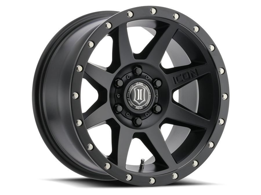 ICON Alloys Rebound Satin Black 17 X 8.5 / 6 X 5.5 0mm Offset 4.75" BS 110.1mm Hub Bore