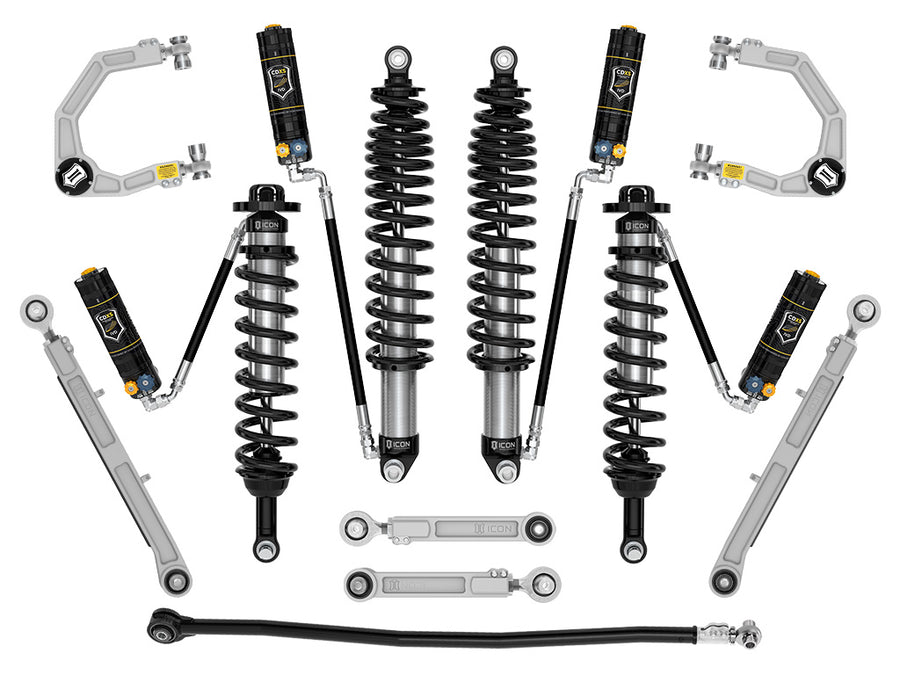 ICON 2021-2023 Ford Bronco Non-Sasquatch 3-4" Lift Stage 7 Suspension System CDXS Billet Heavy Rate Rear Spring