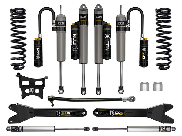 ICON 2023-2025 Ford F-250/F-350 Super Duty 4WD Diesel 2.5" Lift Stage 5 Suspension System W/ Radius Arms
