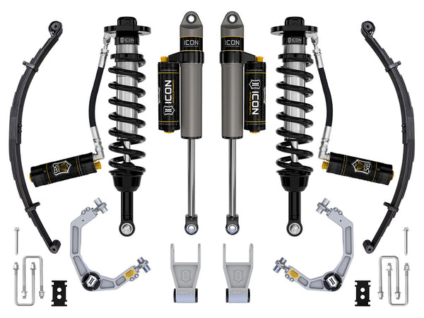 ICON 2021-2024 Ford F-150 Tremor 2.5-3" Lift Stage 4 Suspension System Billet CDCV W/ Leaf Packs