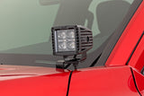 Rough Country - LED Light Kit - Ditch Mount - 2 In. Black Pair - White DRL - Toyota Tacoma (24-25)