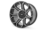 Rough Country - Rough Country 89 Series Wheel/One-Piece/Black Machined Gun Metal/17x9/5x4.5/-12mm