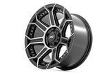 Rough Country - Rough Country 89 Series Wheel/One-Piece/Black Machined Gun Metal/17x9/5x5/-12mm