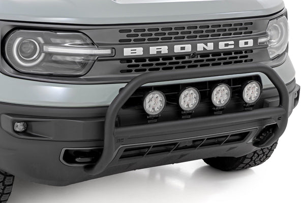 Rough Country - Nudge Bar - W/ Tow Hooks - 4 Inch Round Led (x4) - Ford Bronco Sport (21-24) - 51158