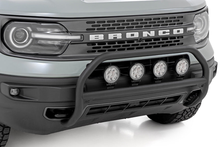 Rough Country - Nudge Bar - W/ Tow Hooks - 4 Inch Round Led (x4) - Ford Bronco Sport (21-24) - 51158