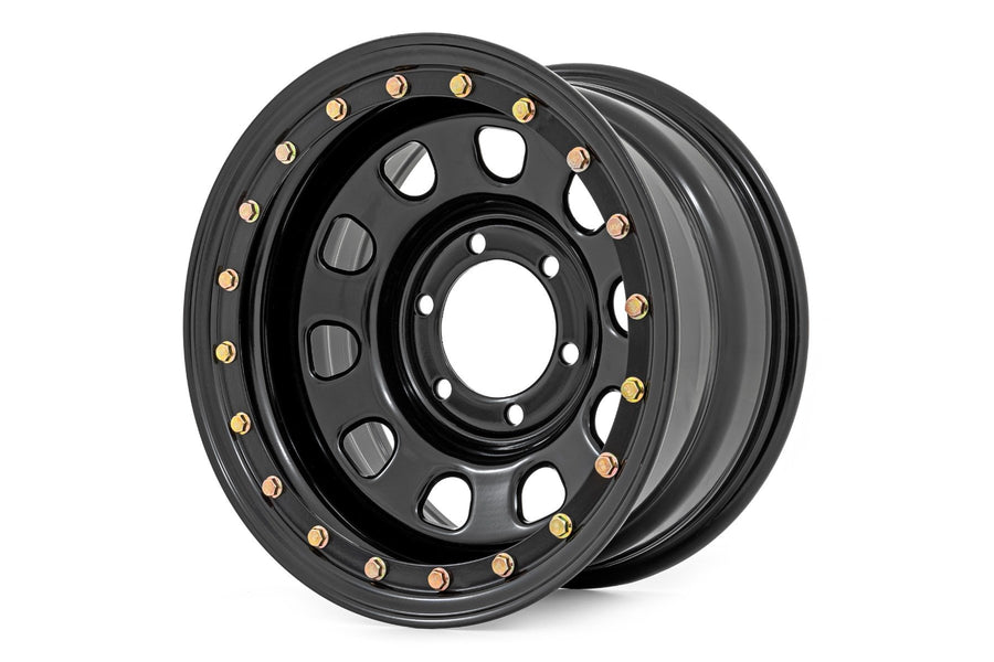 Rough Country - Steel Simulated Bead Lock Wheel/Black/16x8/6x5.5/4.25 Bore/-12