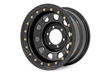Rough Country - Steel Simulated Beadlock Wheel/Black/15x8/5x4.5/3.30 Bore/-19