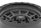 Rough Country - Rough Country 85 Series Wheel/Simulated Beadlock/Gunmetal Gray/Black/17x9/6x135/-12mm