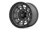 Rough Country - Rough Country 85 Series Wheel/Simulated Beadlock/Gunmetal Gray/Black/17x9/8x170/-12