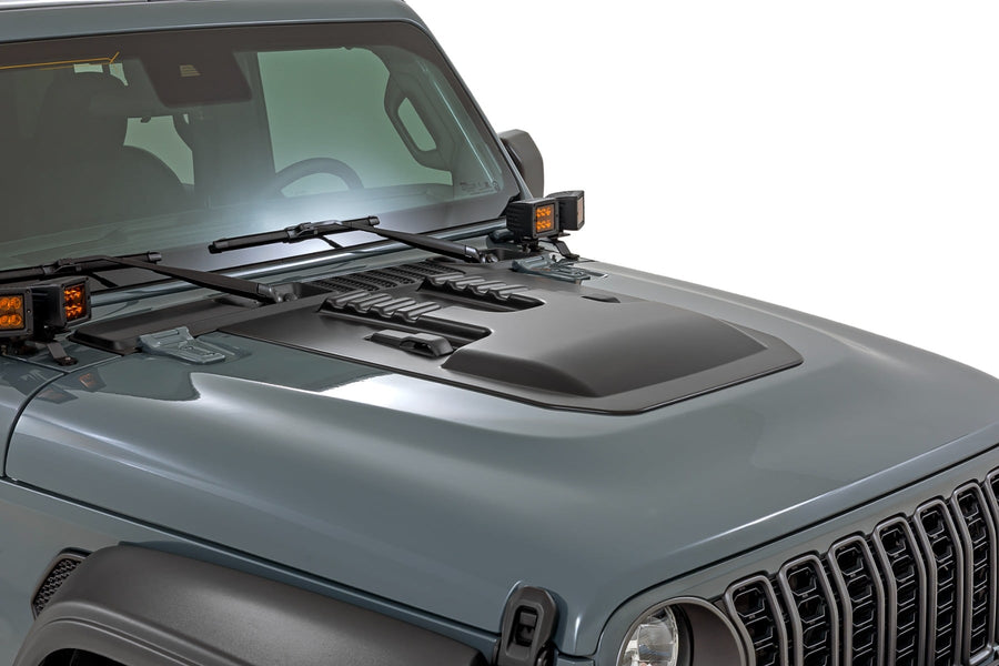 Rough Country - Hood Scoop - PDN Sting Gray - Jeep Gladiator JT/Wrangler JL 4WD (2018-2025)