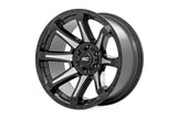 Rough Country - Rough Country 81 Series Wheel/One-Piece/Semi Gloss Black W/machined Spokes/20x9/5x150/+18m