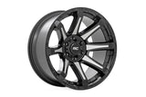 Rough Country - Rough Country 81 Series Wheel/One-Piece/Semi Gloss Black W/machined Spokes/20x9/5x150/+18m