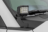 Rough Country - LED Light Kit - Ditch Mount - 2 In. Black Pair - Flood - Toyota Land Cruiser (24-25)