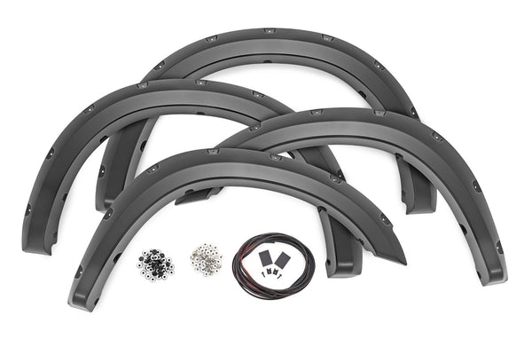 Rough Country - Pocket Fender Flares - PR4 Flame Red - Ram 2500/3500 2WD/4WD (2010-2018)