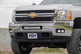 Rough Country - LED Light Kit - Fog Mount - 2 In. Black Pair - White DRL - Chevy Silverado 2500 HD/3500 HD (11-14)