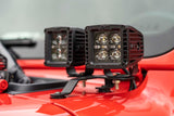Rough Country - LED Light Kit - Quad - Cowl Mount - 2 In. Black - White DRL - Jeep Gladiator JT/Wrangler JL (18-25)