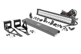 Rough Country - LED Light Kit - Bumper - 20 In. Chrome Dual Row - Amber DRL - Ford F-250/F-350 Super Duty (05-07)