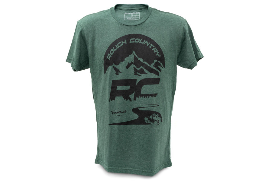 Rough Country - Rough Country T-Shirt - RC Mountains - Forest Green - 2XL