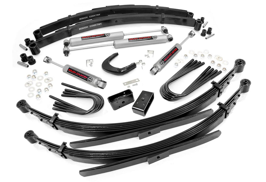 Rough Country - 6 Inch Lift Kit - 56 Inch RR Sprgs - Chevy Half-Ton Suburban/K5 Blazer (88-91)