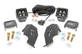 Rough Country - LED Light Kit - Cage Mount - 2 In. Black Pair - White DRL - Honda Talon 1000