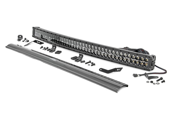 Rough Country - LED Light Kit - Front Mount - 40 In. Black Dual Row - White DRL - Honda Talon 1000
